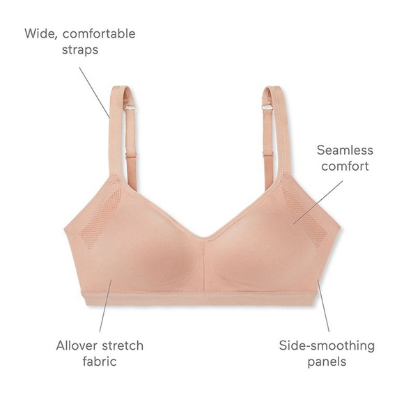 Warner's Easy Does It No Dig Wire-Free Bra
Comfort Slate Blue Adjustable Straps - Picture 5 of 6